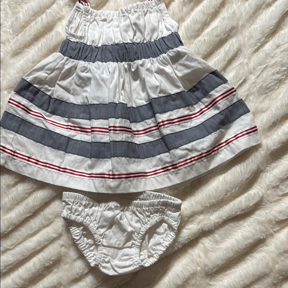 Striped Gymboree Baby Dress with Bloomers 0-3 months NWOT